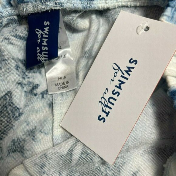 Swimsuit for All XL Blue Tie-Dye Drawstring Pockets Lounge Pants - Picture 5 of 5